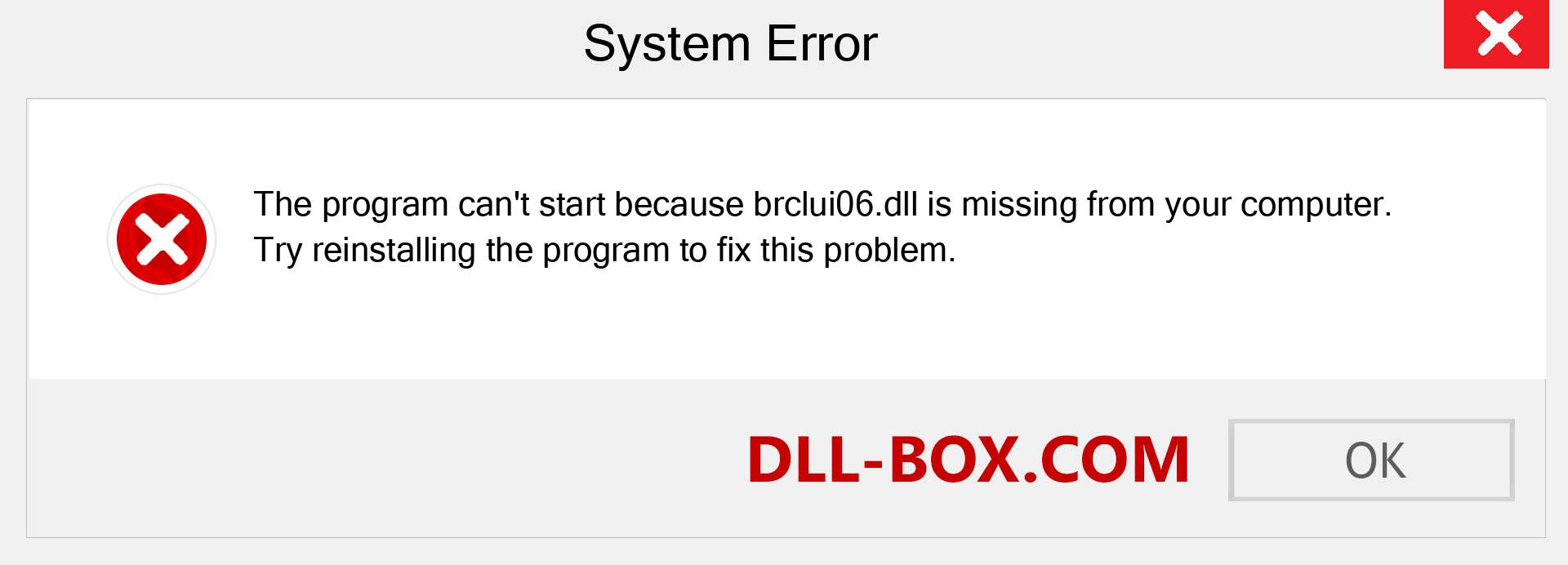  brclui06.dll file is missing?. Download for Windows 7, 8, 10 - Fix  brclui06 dll Missing Error on Windows, photos, images